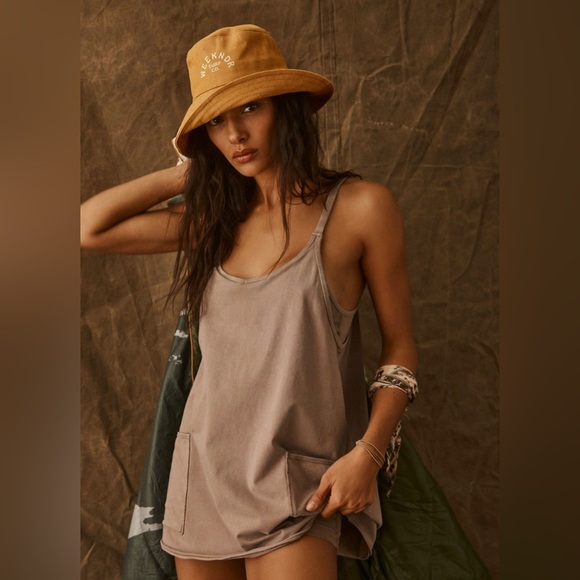 SOLD!! NEW Free People Custom Tie Dye Hot Shot Mini Dress | TIE DYE MOCHA LATTE - Picture 4 of 13